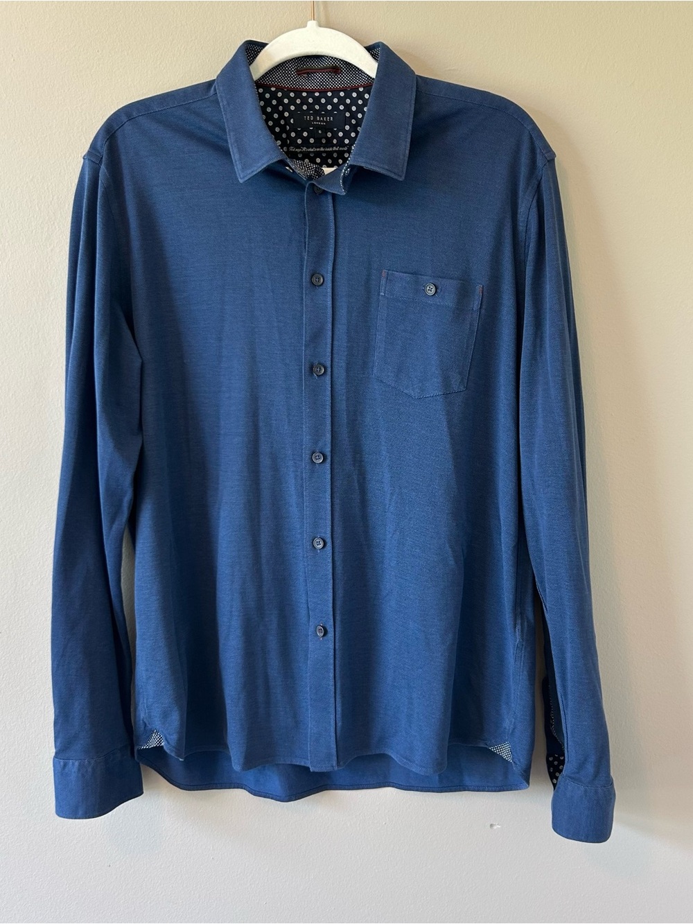 Ted Baker Men’s Blue Long-Sleeve Button-Up Shirt